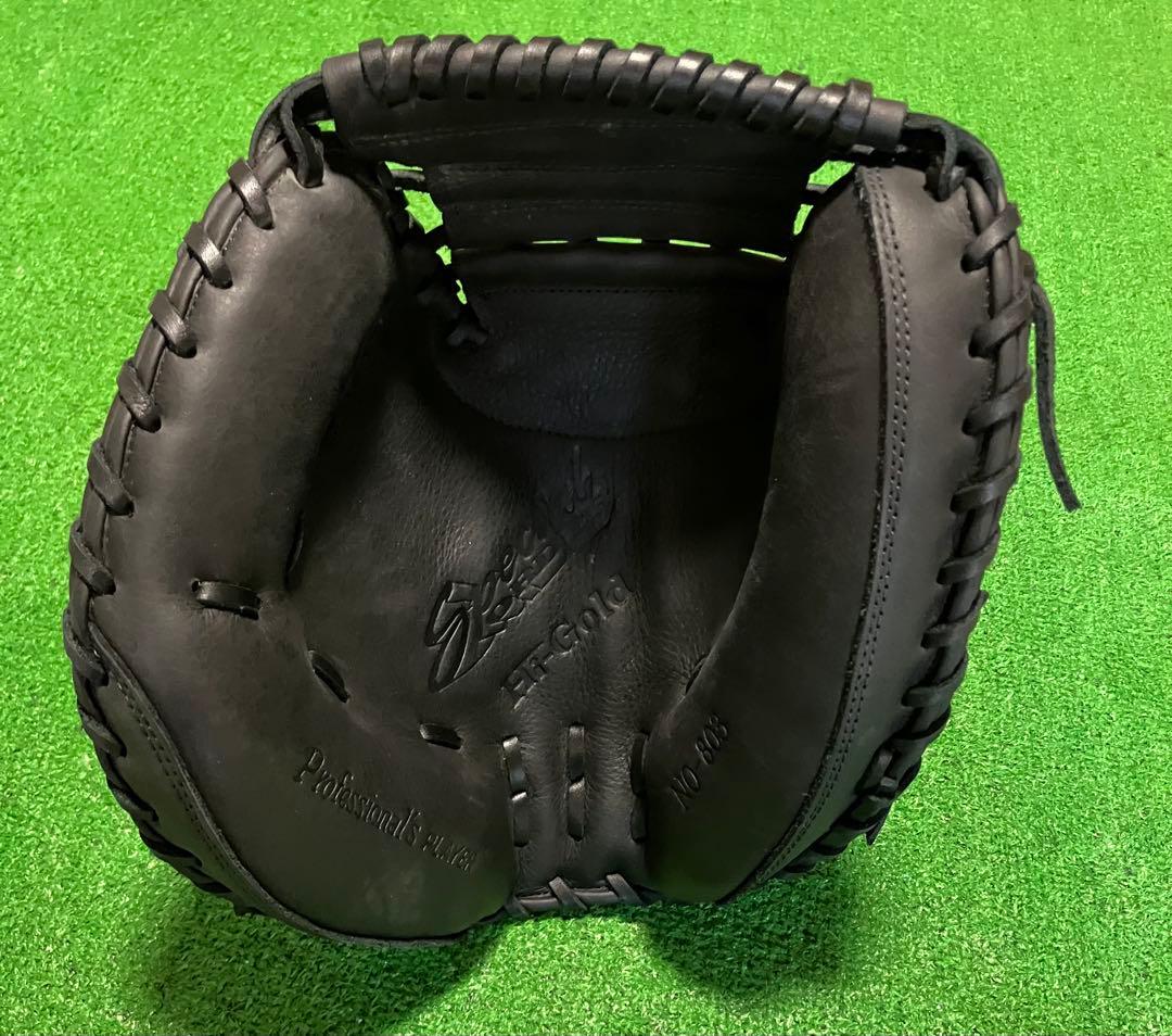 軟式野球 左投 キャッチャーミット ハイゴールド Hi-GOLD 捕手 大人 黒