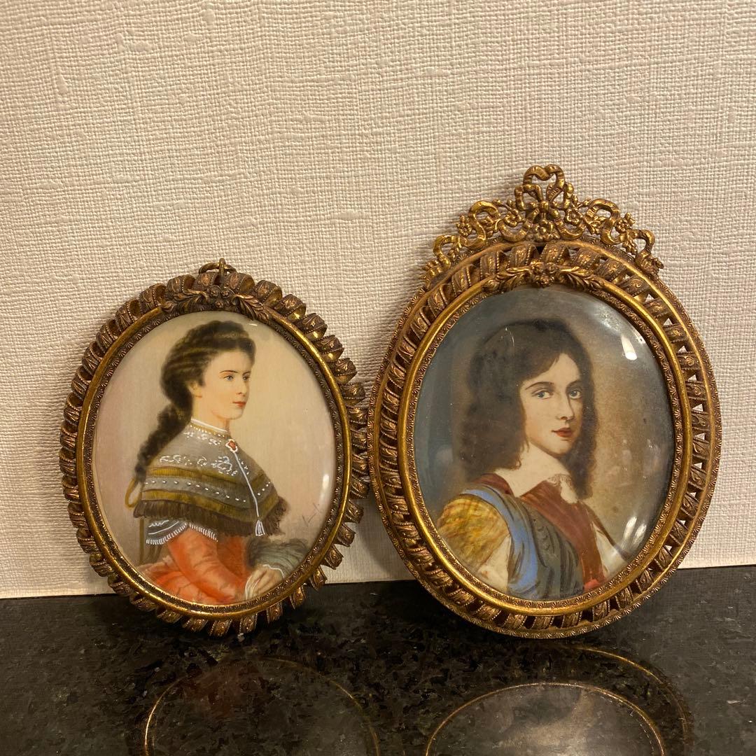 【蔵出し♡海外】人物画 ミニチュア　4作