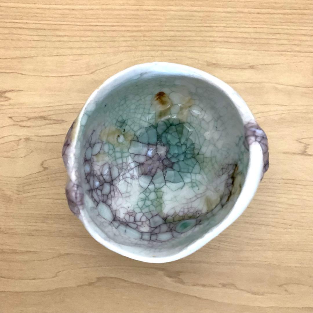 氏家昂大 漆貫入彩白磁ぐい呑