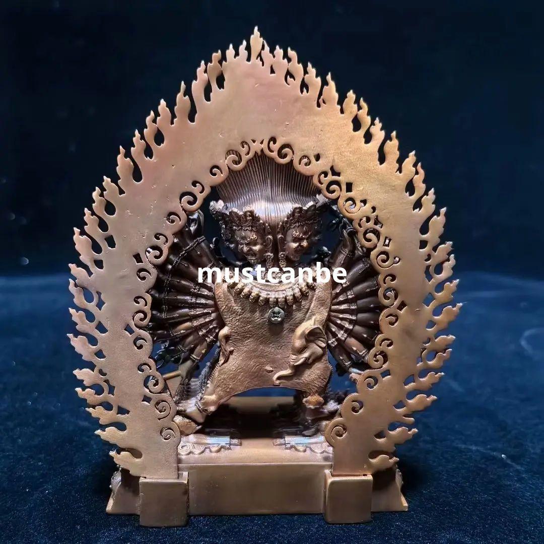 仏教美術 仏像 大威徳金剛仏像 梵天仏堂 銅製品鎮宅辟邪開運風水招財置物 工芸品