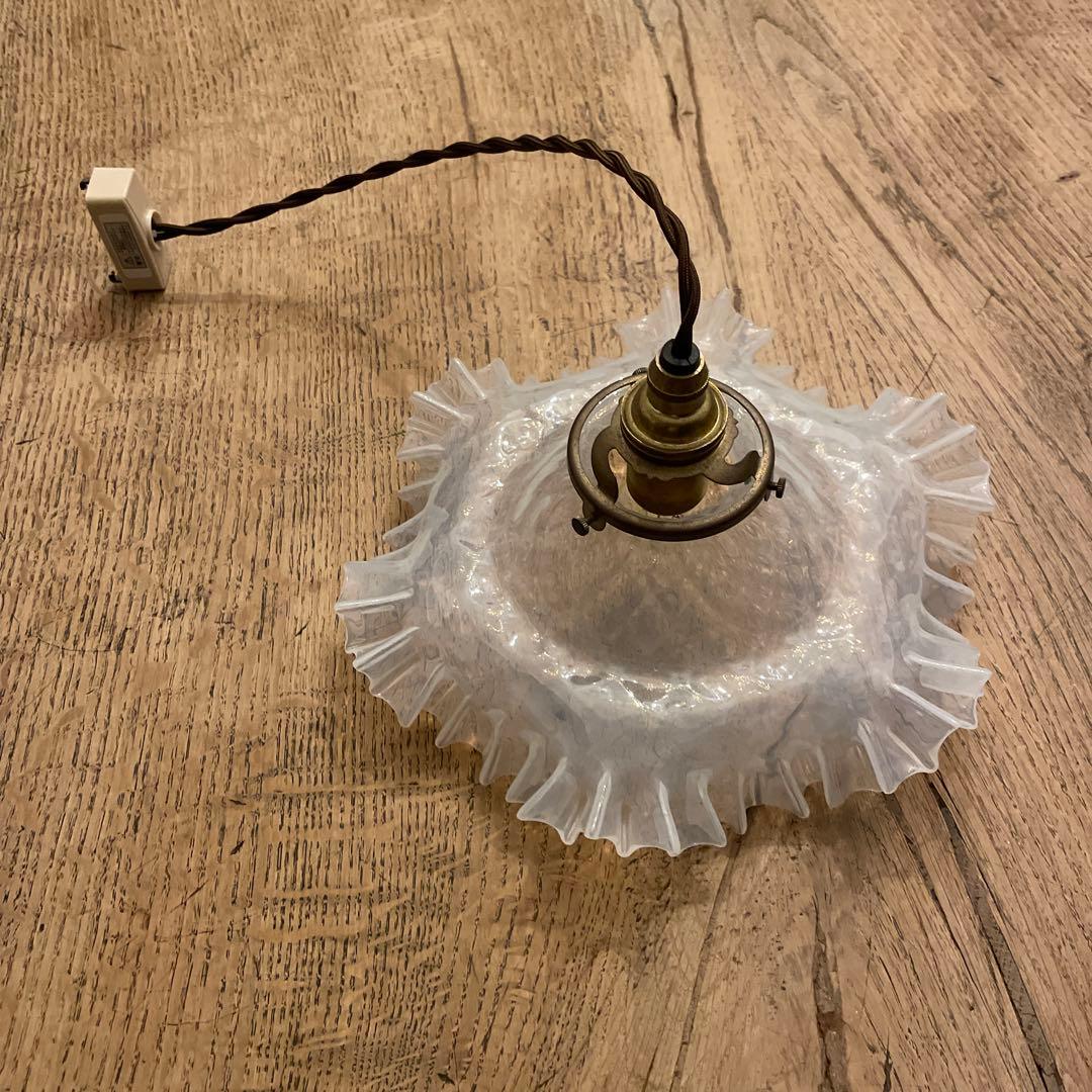 アンティーク　照明　オパールセント