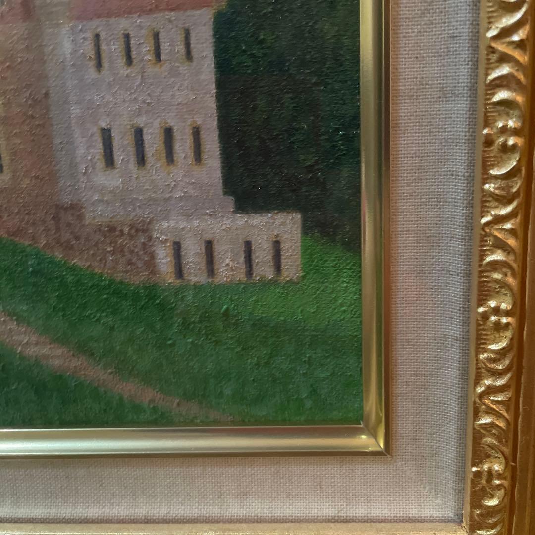 古城　肉筆　油彩　絵画　勝呂隆光　風景画 美術品　インテリア　真作　F3号