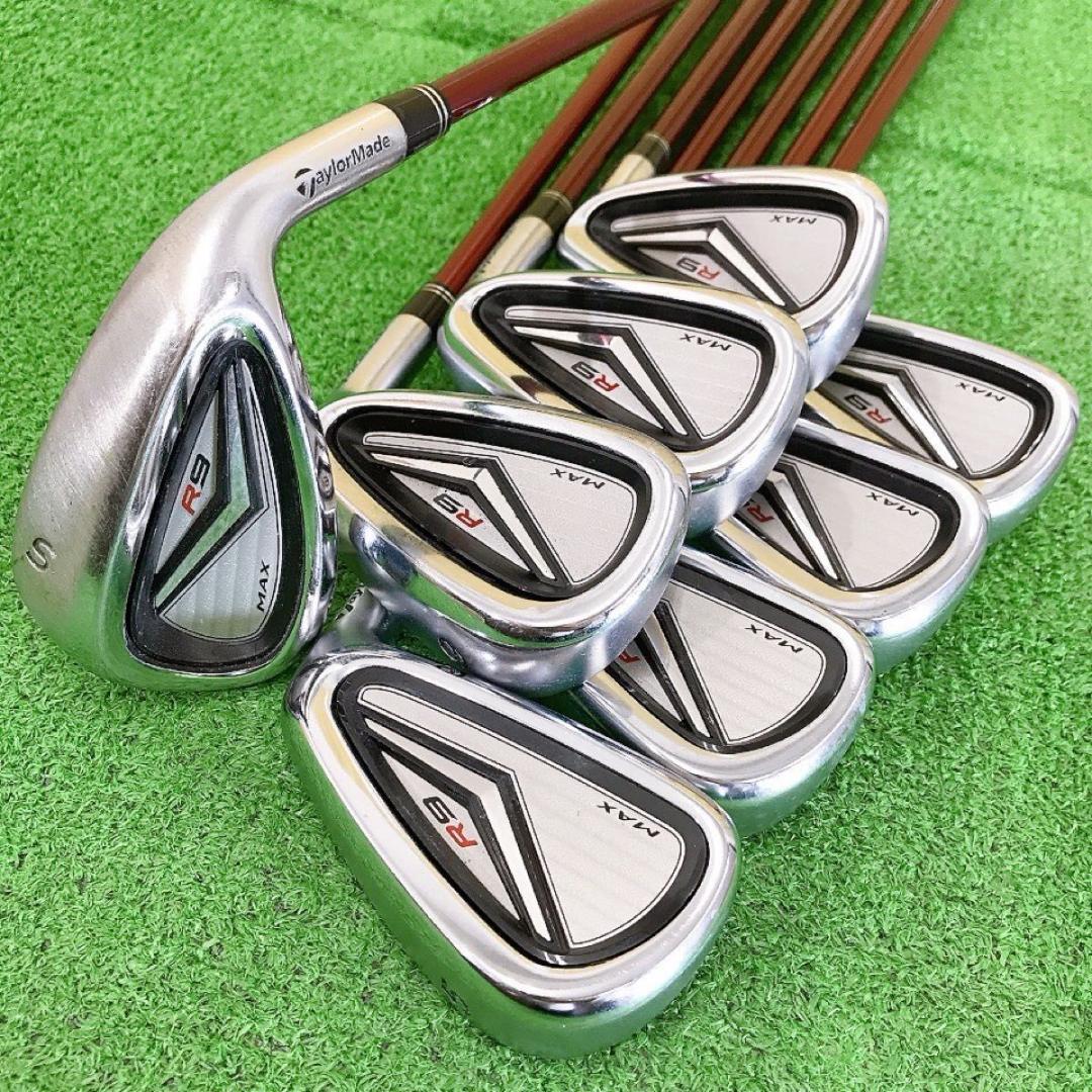 チ85★テーラーメイド R9 MAX 8本アイアンセット S 純正 Motore