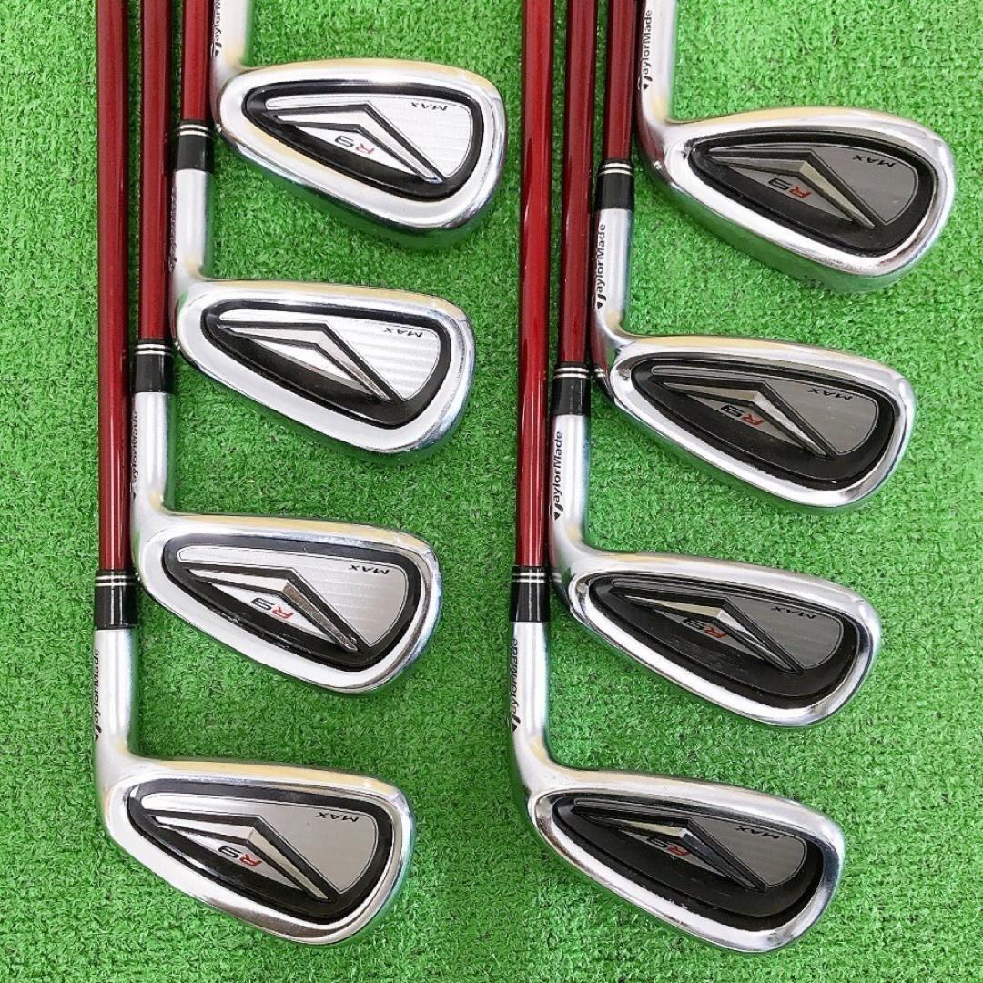 チ85★テーラーメイド R9 MAX 8本アイアンセット S 純正 Motore