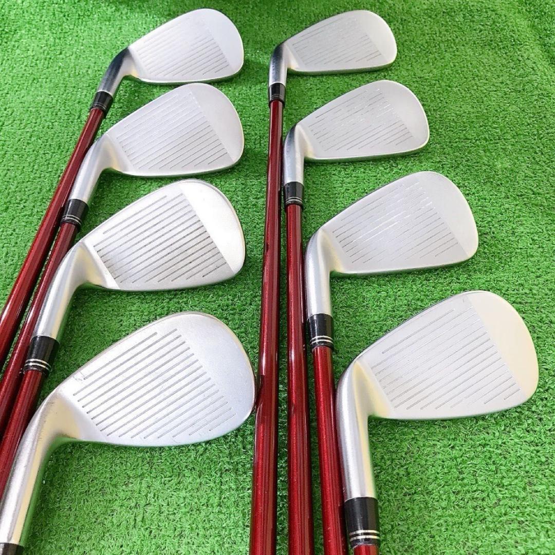 チ85★テーラーメイド R9 MAX 8本アイアンセット S 純正 Motore