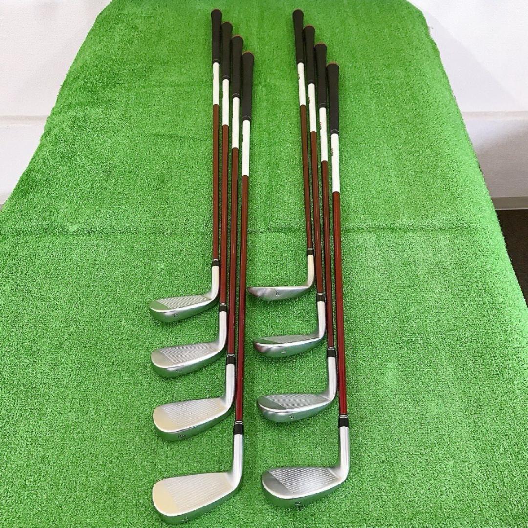 チ85★テーラーメイド R9 MAX 8本アイアンセット S 純正 Motore