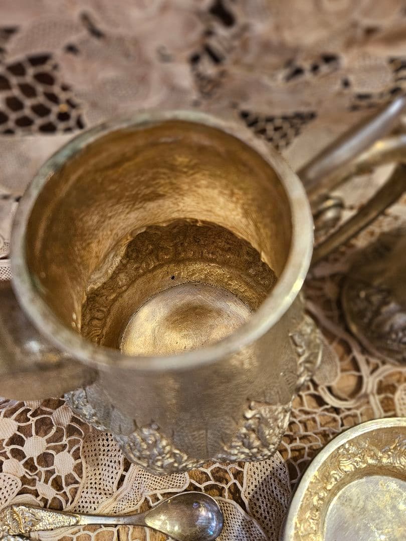 希少　フランスアンティーク風　銀製？　9点セット　シャビー　ブロカント