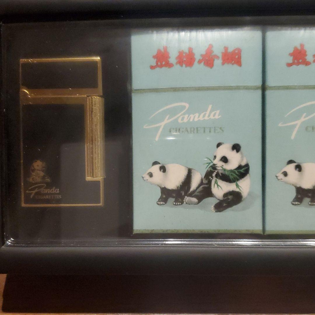 中国タバコ　上海煙草公司　熊猫香煙　ライター　文鎮セット　パンダ