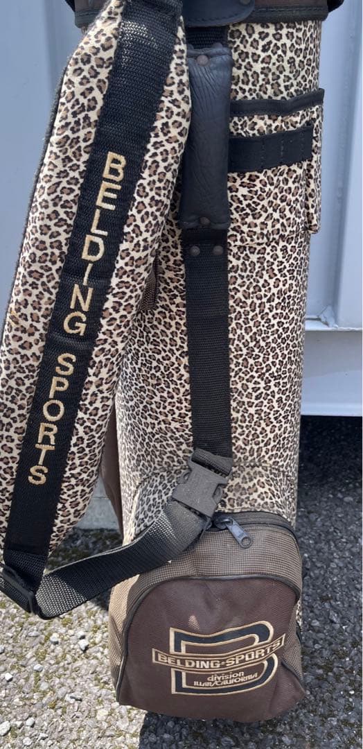 【ベルディング】珍しい豹柄のキャディバッグです。★BELDING SPORTS