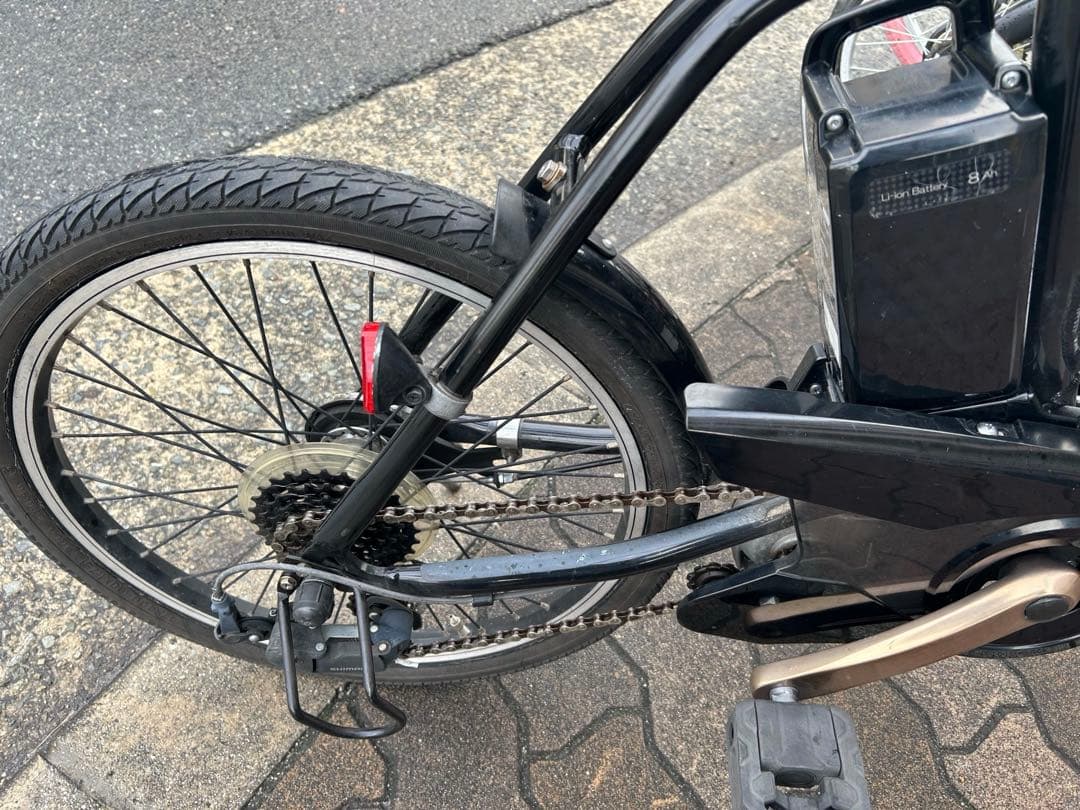 パナソニック電動アシスト 折りたたみ式 後20インチ バッテリー8Ah鍵2個付き