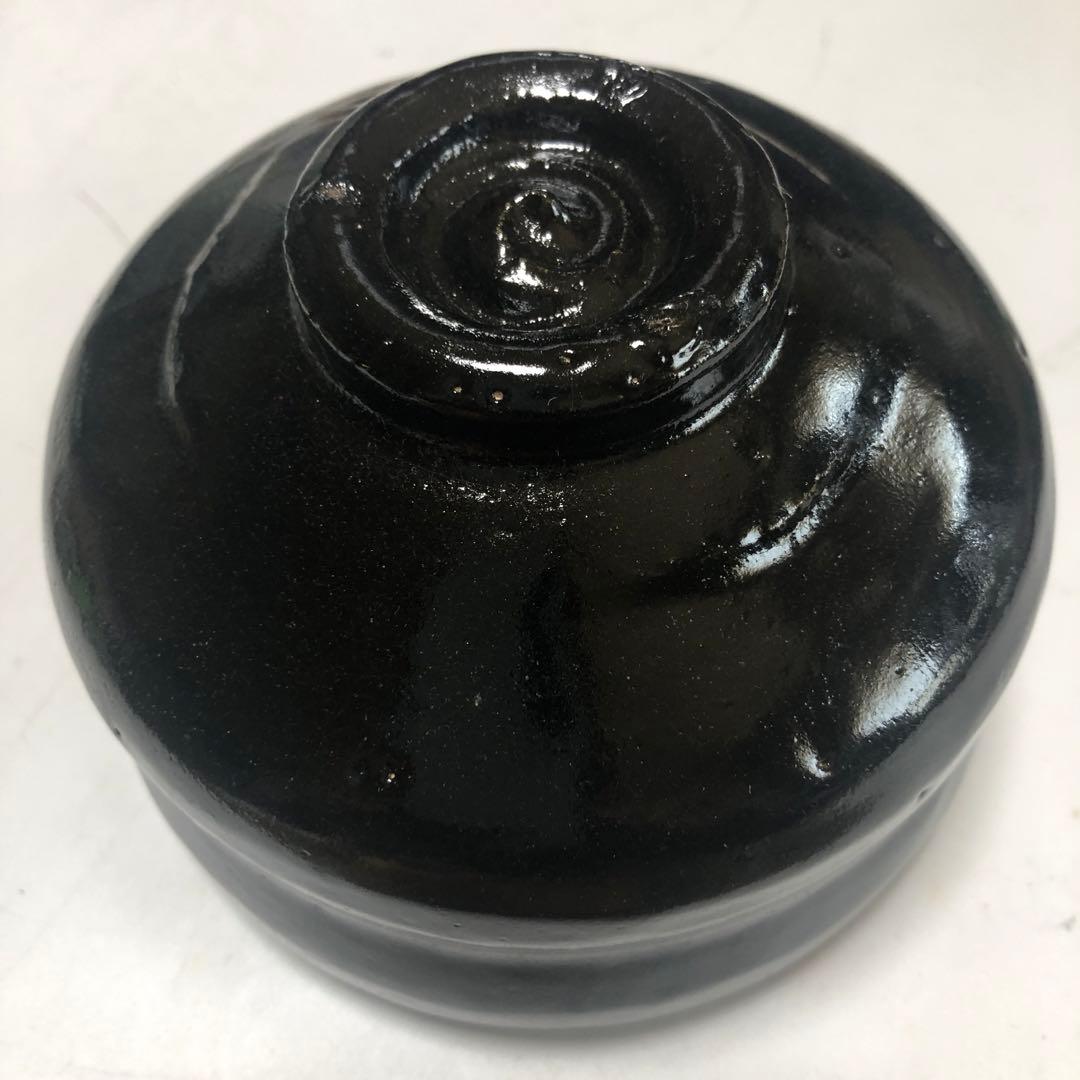 楽茶盌　鉢開(黒楽)