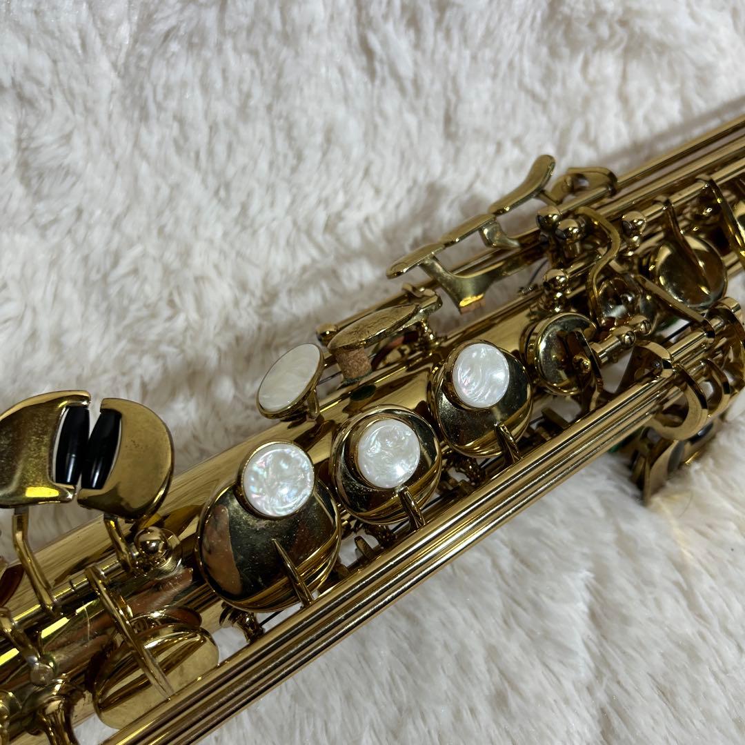 【美品】MINERVA ソプラノサックス　本体 ゴールド ケース付き