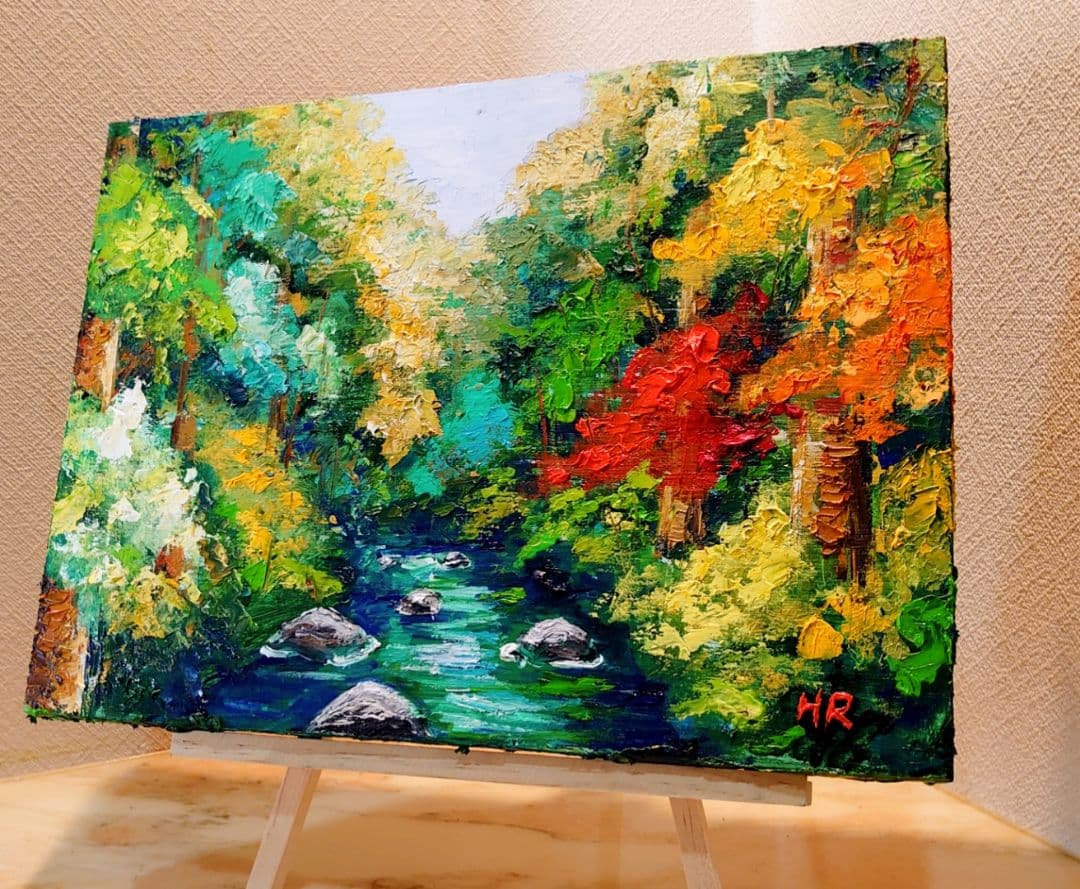 油絵 絵画【森の風景】