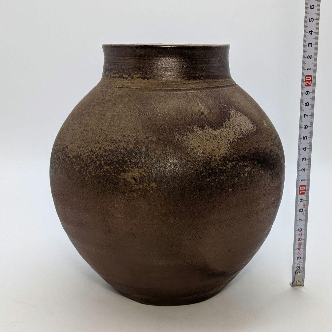 大平誠之助 備前焼 壺 共箱栞 壷 花器 フラワーベース 花入 花生 花瓶 置物