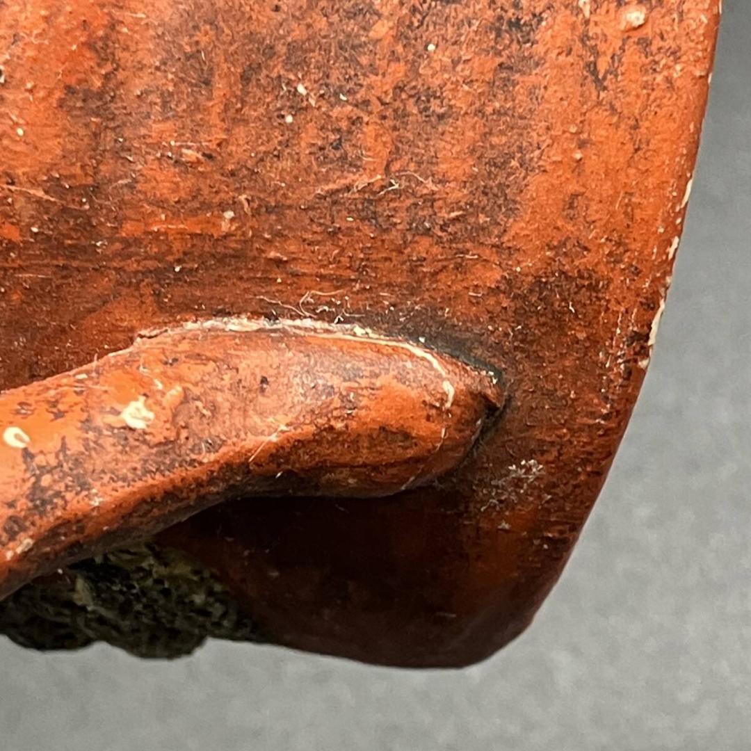 明治期　里帰り　隅田焼　龍図浮彫　マグカップ　井上 良斎　印銘　※訳あり