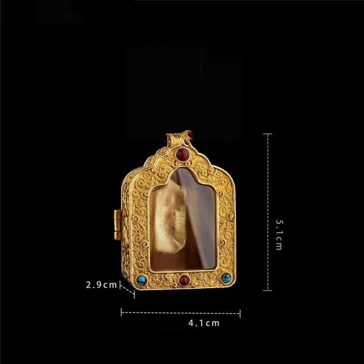 銅 細工 小さな仏壇 工芸品 美術品 置物