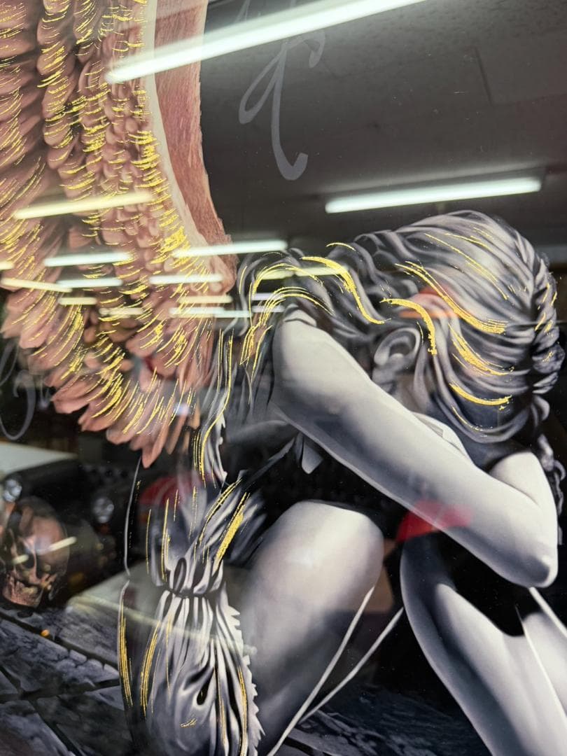 アートパネル　天使　エンジェル　ダーク　巨大　アート　絵画　絵　ポスター　壁掛け