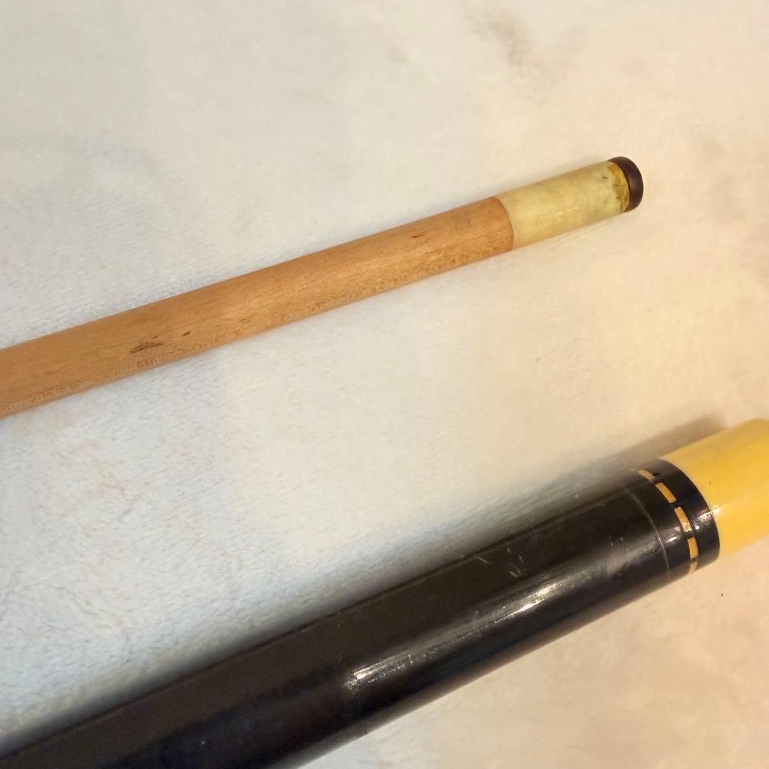 ビリヤードキュー 2ピース 糸巻きグリップ 木製シャフト 中古