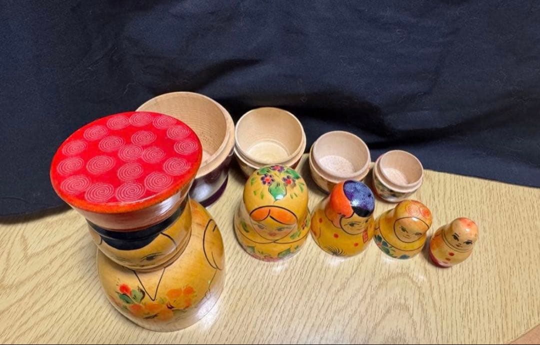 レア‼️ソビエト　ノリンクス社　親子マトリョーシカ5組　長期保存、現状