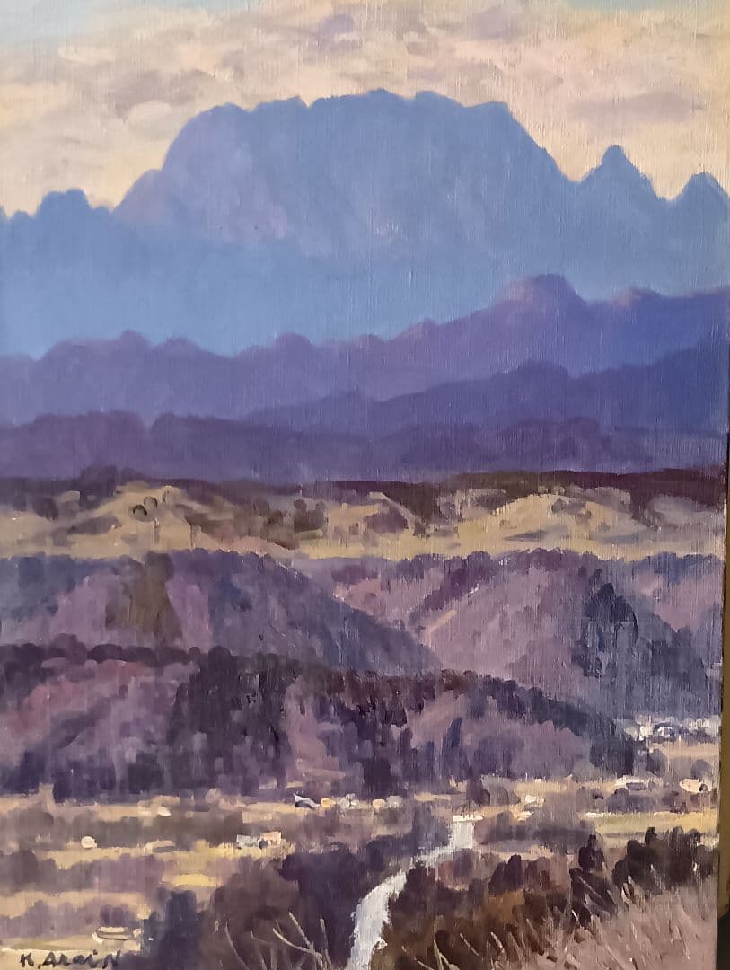 h*i様 新井清永・油彩「両神山薄暮」/4F