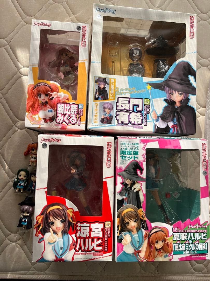 涼宮ハルヒ 長門有希 朝比奈ミクル フィギュア 限定セット ねんどろいどぷち付