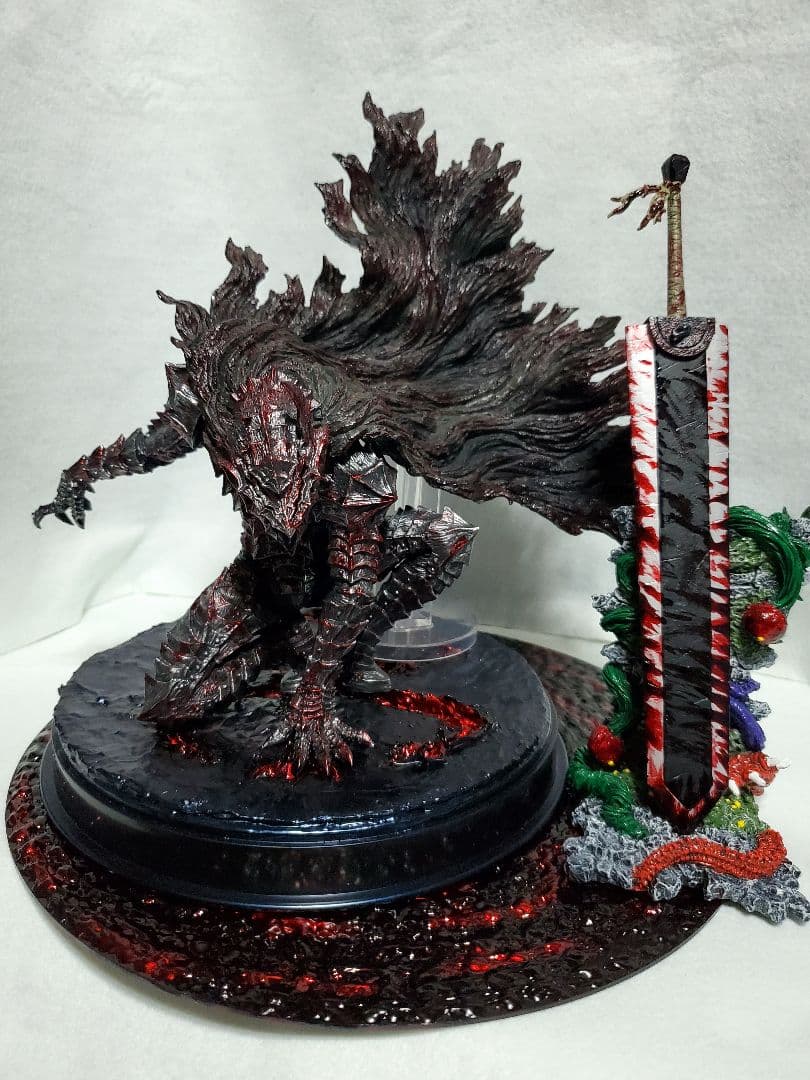 リペイント ベルセルク一番くじ A賞B賞 ガッツ 赤渦台座+烙印台座付き