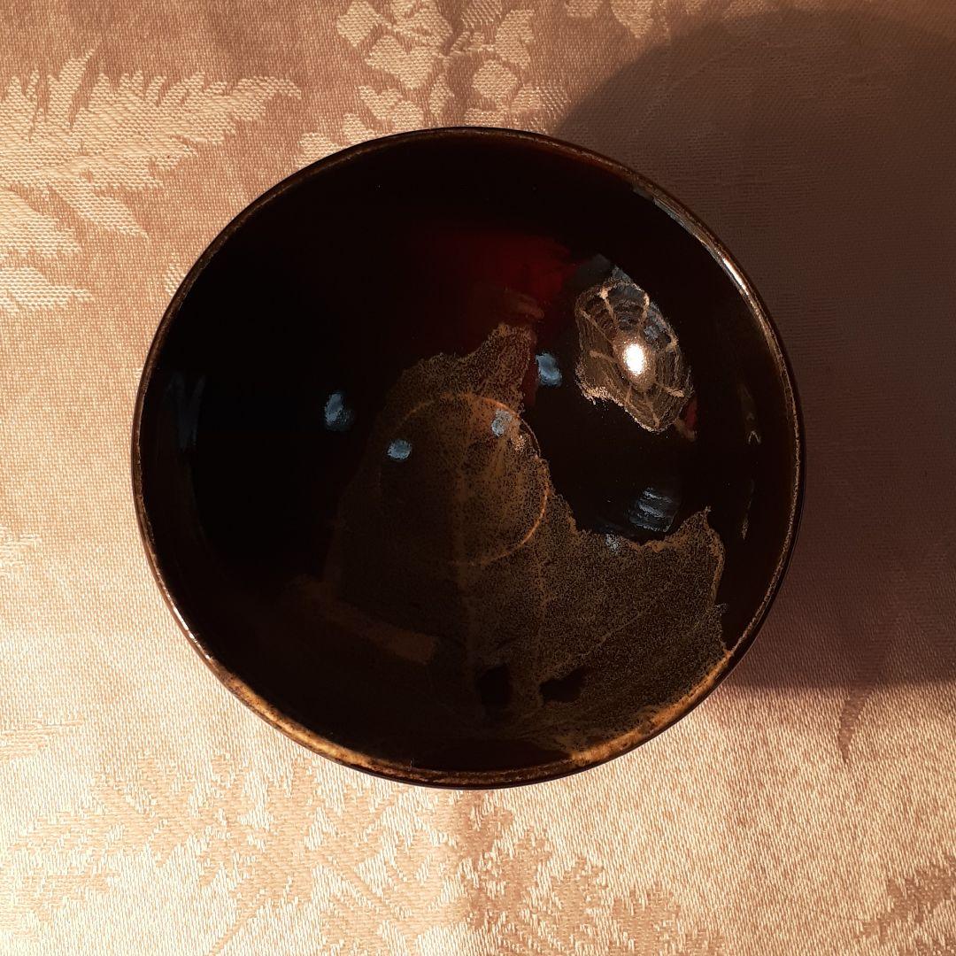 験の良い木の葉天目盃　❤️加藤仁　作