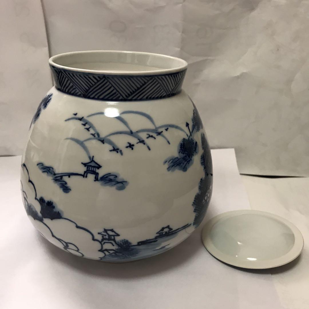 加藤藤城　近江八景 水指 共箱入り