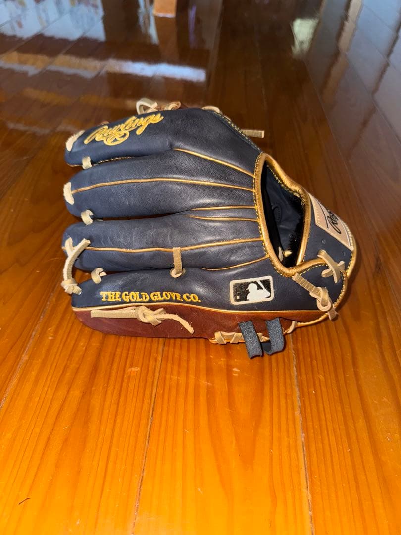 Rawlings 軟式グローブ ネイビー/ブラウン 収納袋付き