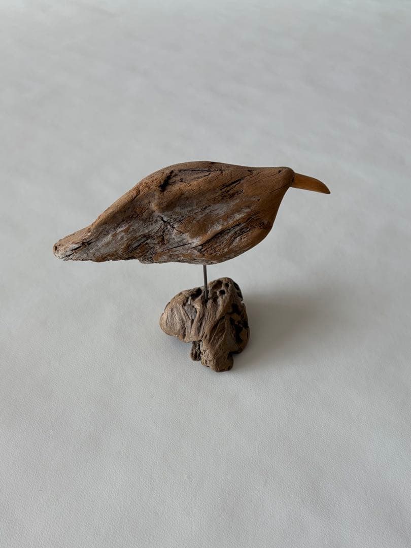 希少　針原修　流木の鳥　オブジェ　一点物　鳥　インテリア　置き物　置物　木