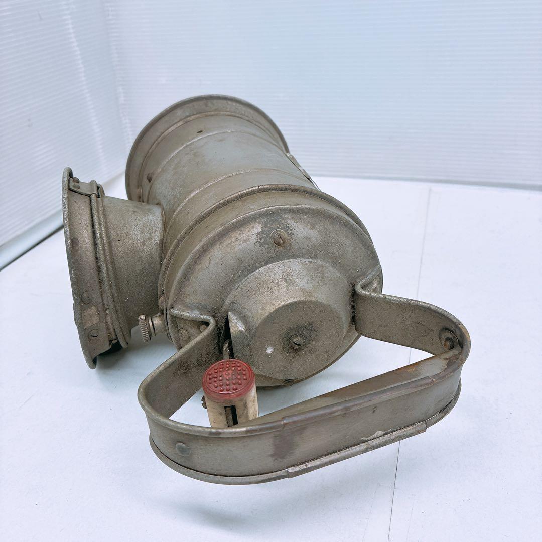 古い 鉄道用 カンテラ 合図灯 ランタン 金属製 レンズ付き 手持ち式 照明