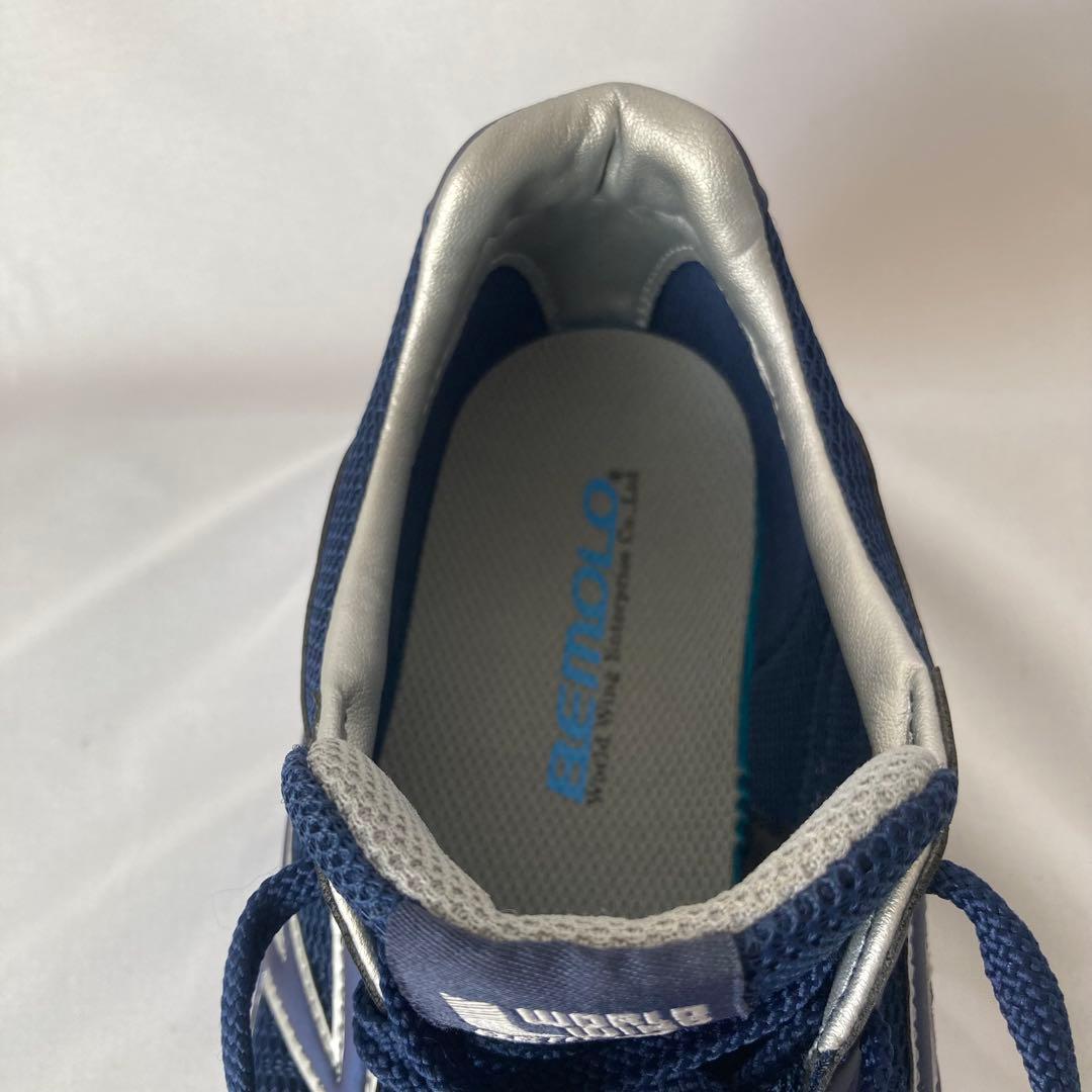 ボ*ン様 BEMOLO シューズ 26.5cm ネイビー 収納袋付き