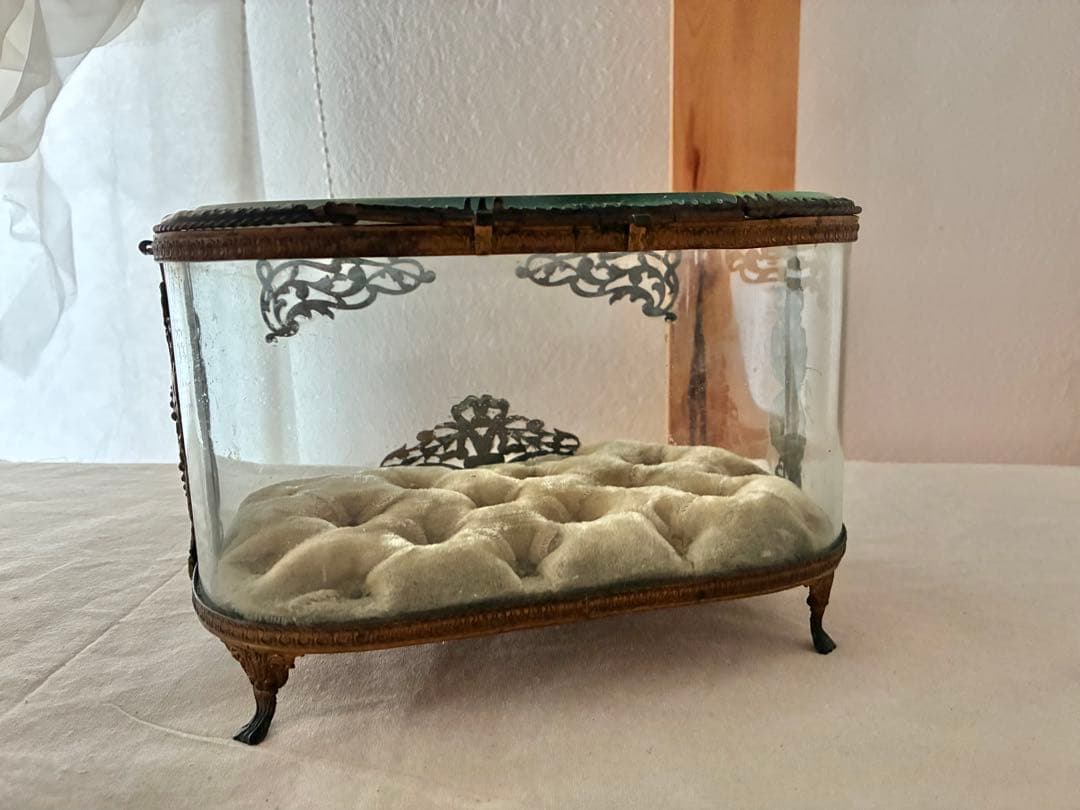 ジュエリーケース　ガラス　アンティーク