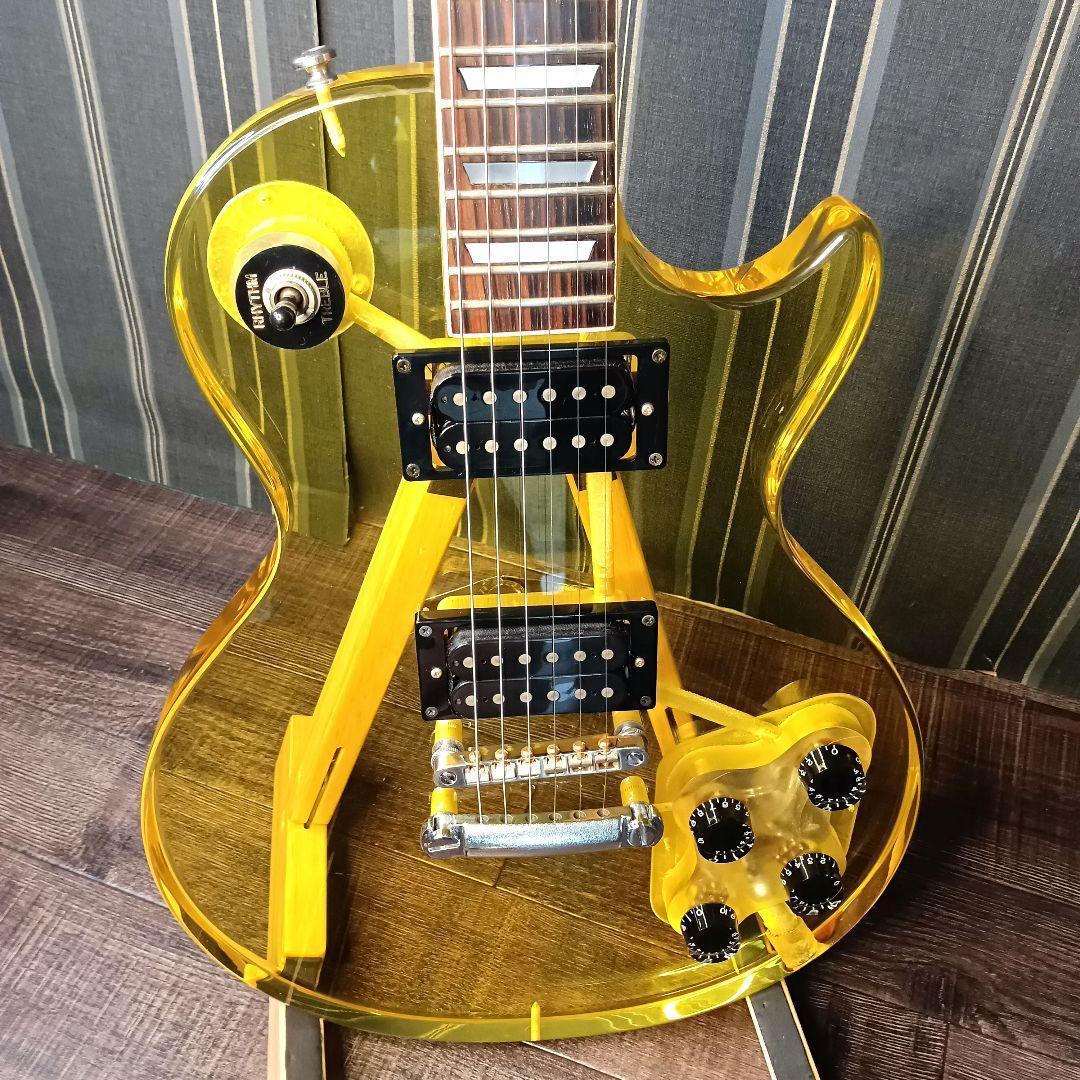 改造ギター GRECO レスポール CUSTOM カスタム クリア アクリル