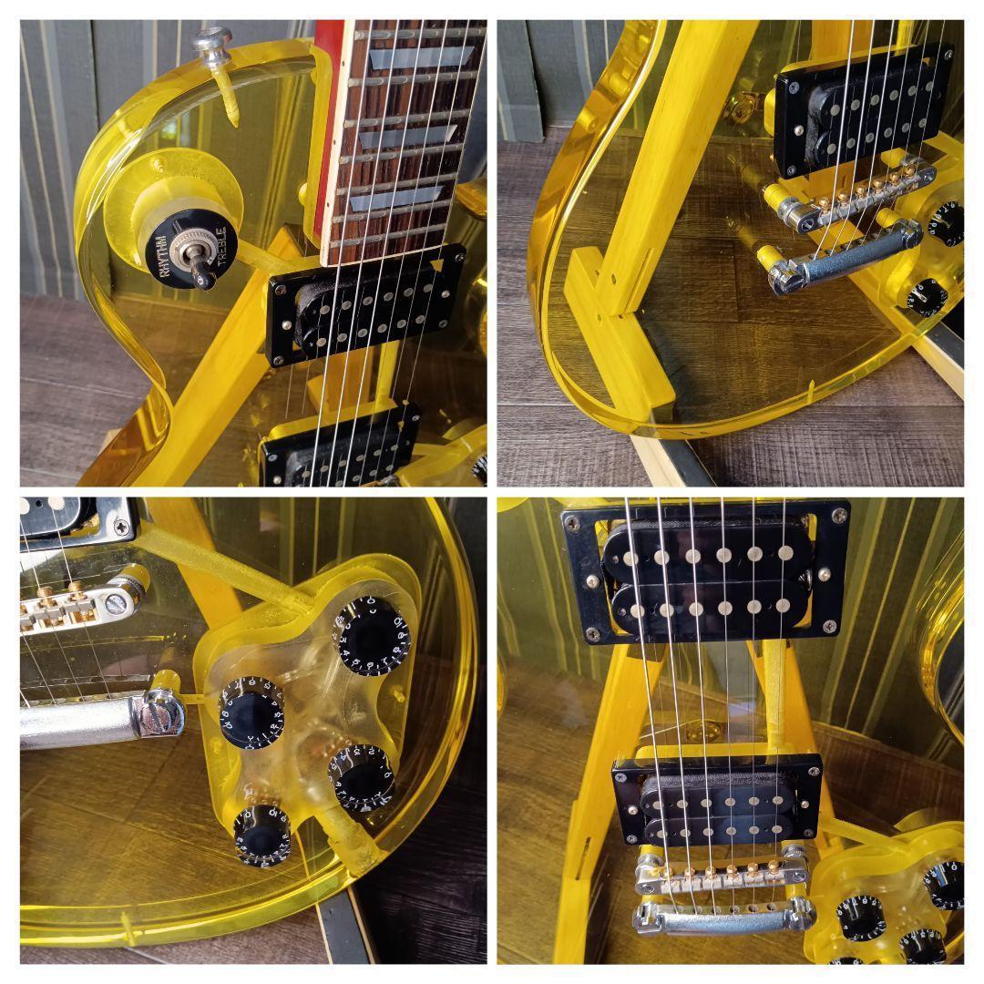 改造ギター GRECO レスポール CUSTOM カスタム クリア アクリル