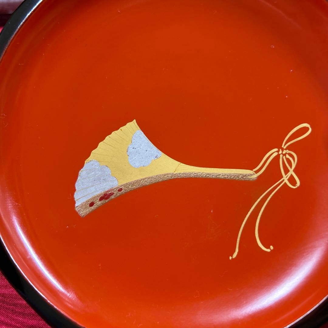 036 會津塗　塗師　渡部喜三郎 本漆 鉢&銘々皿　菓子皿 6点セット