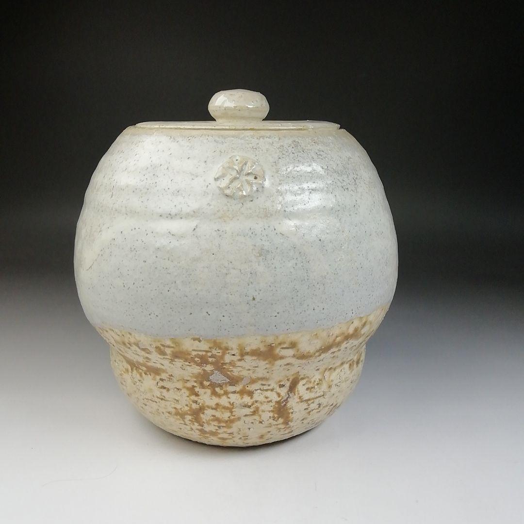 Ｔ６７９　水指　『萩焼』『大和保男 作』　共箱　茶道具