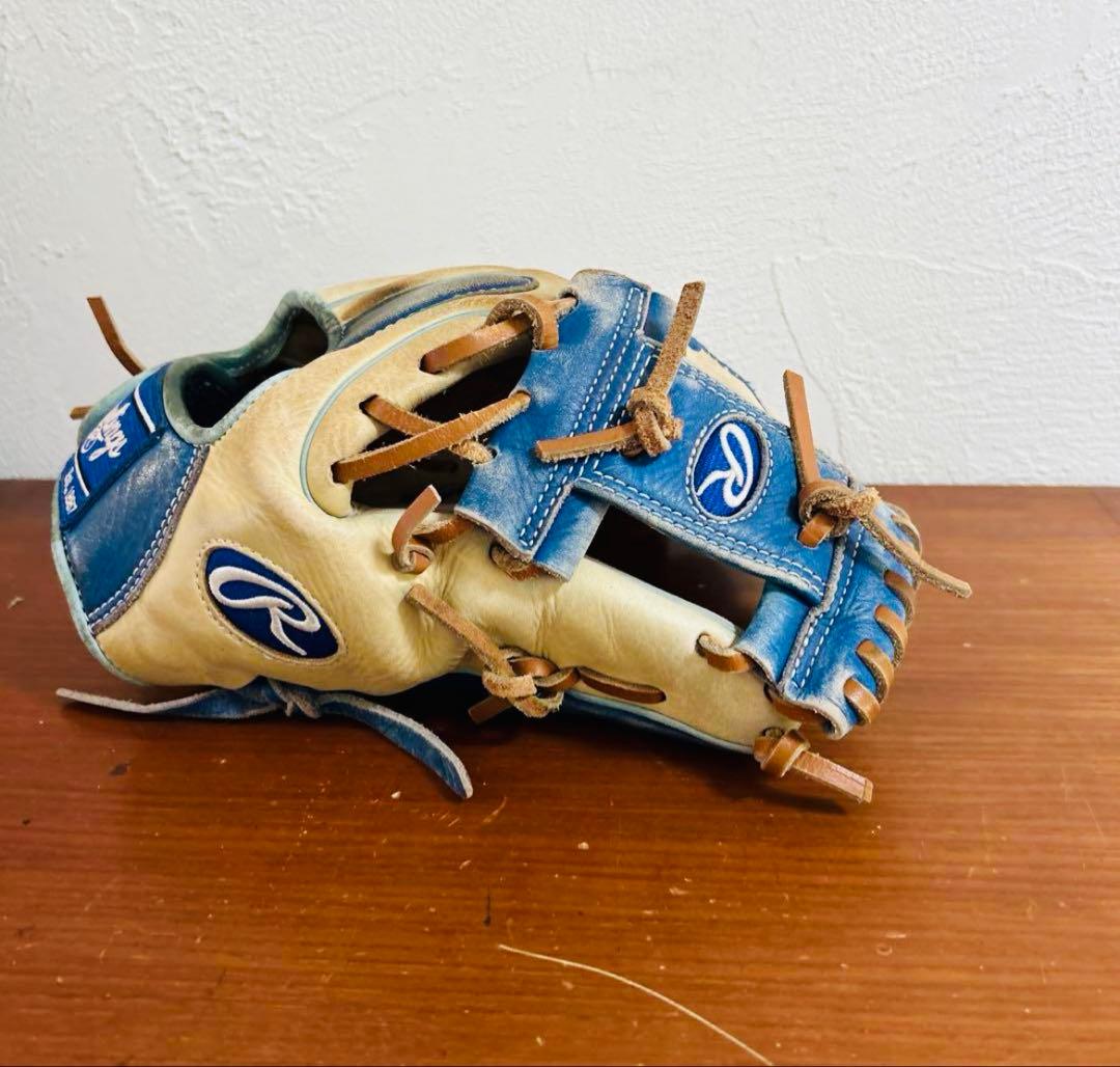 Rawlings 軟式用グローブ ベージュ/青