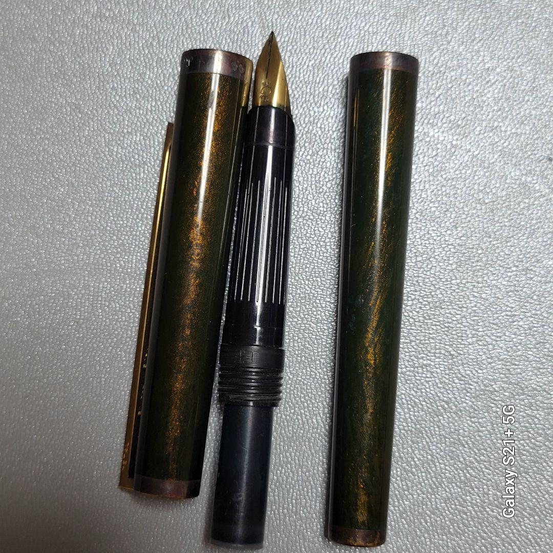 S.T.Dupont デュポン 万年筆 SILVER ペン先18金 筆記未確認
