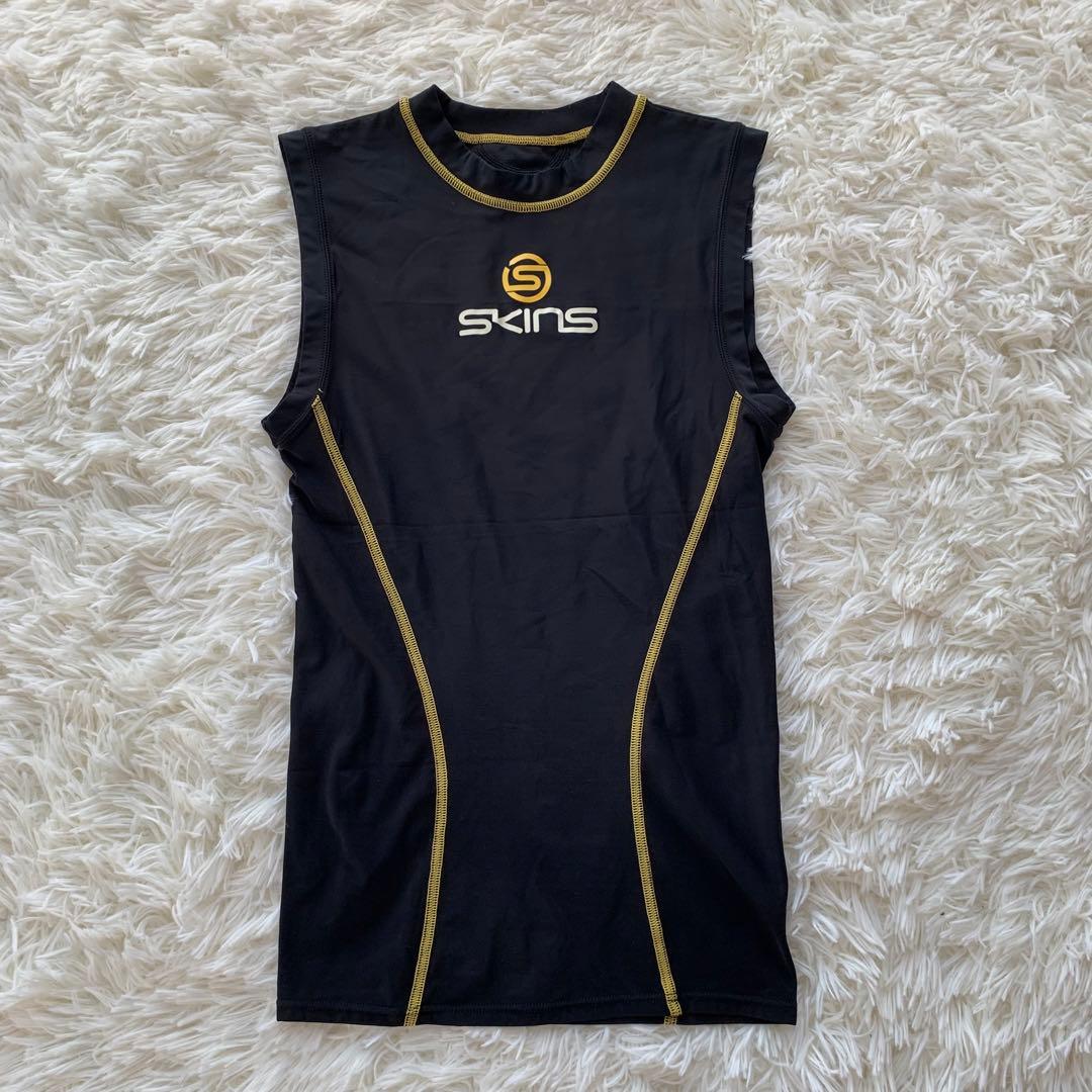 【人気】美品 SKINS サイクルウェア ロングタイツ 3点セット XS