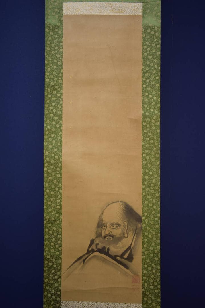 不詳/作者不詳/達磨図/布袋屋掛軸HI-887