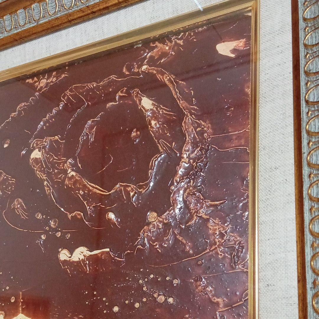 真作「希少 秀逸 作」福留章太 抽象 具象 油彩画(名作)