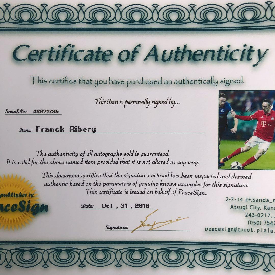 フランク・リベリー　直筆サイン