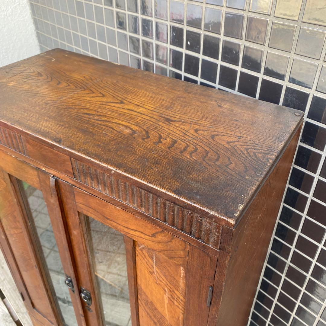 大正 昭和初期 時代物 本棚 食器棚 古家具 骨董品 店舗什器 インテリア