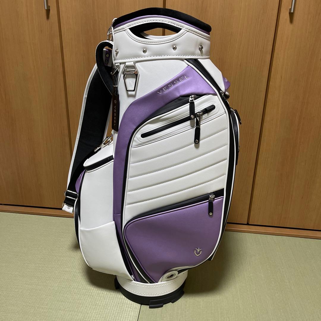 Vessel キャディバッグ ホワイト・パープル