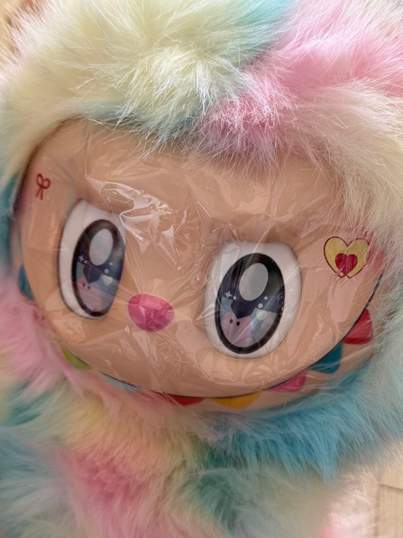 海外限定 ３８ｃｍ ジモモ LABUBU レインボー ぬいぐるみ　新品♡