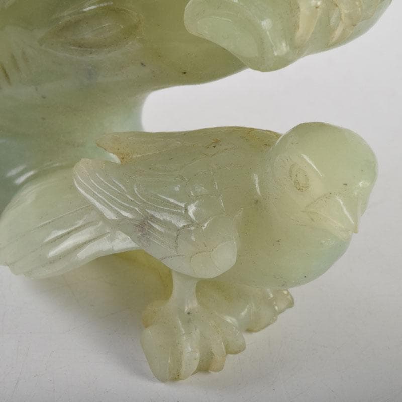 中国　玉石彫刻　鳥　置物　C　8647