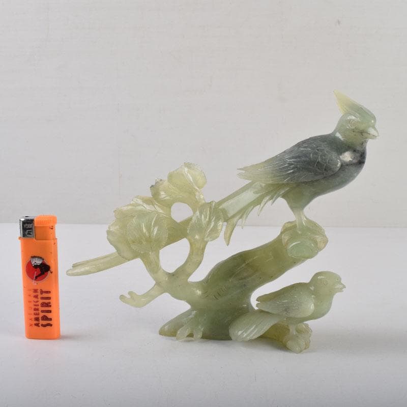 中国　玉石彫刻　鳥　置物　C　8647