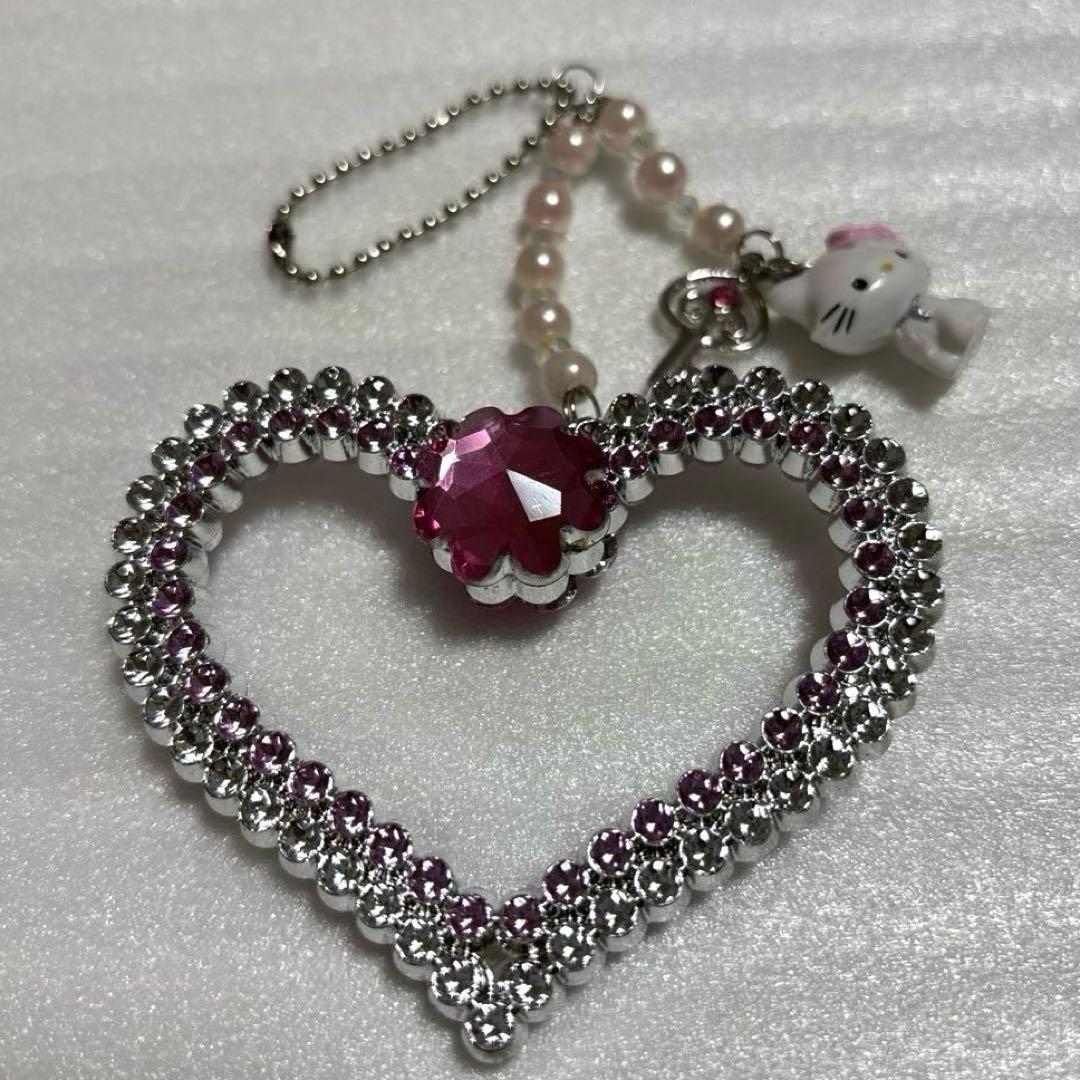 入手困難‼️チャーミーキティ♥️ハート型キーホルダー♡レトロ レア♪美品