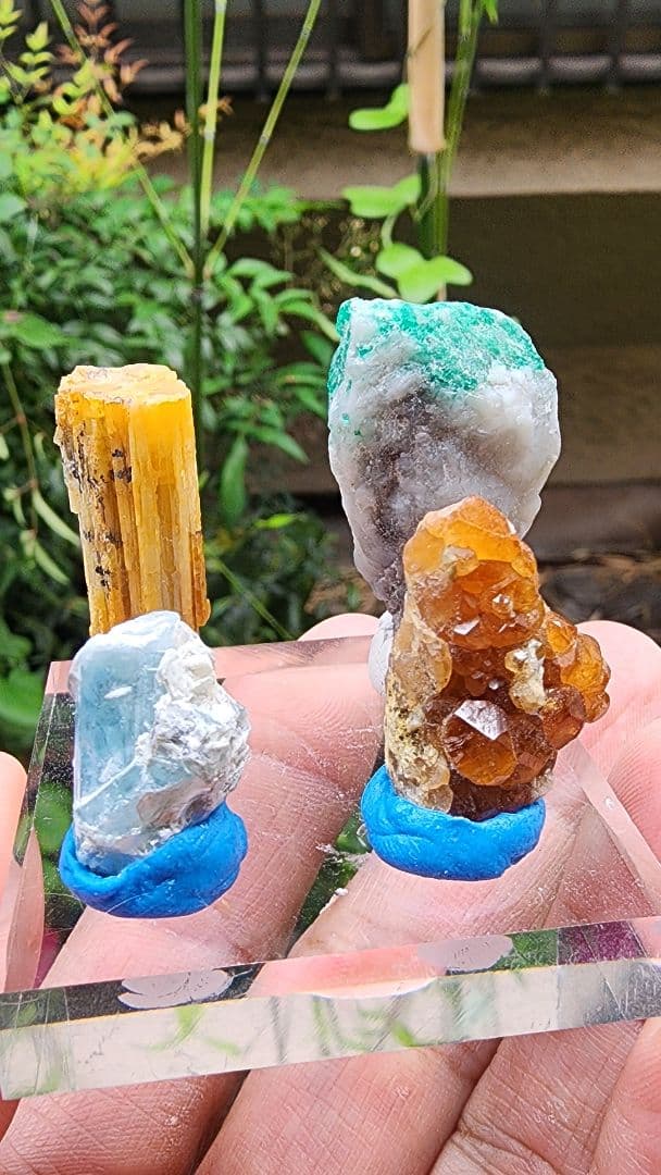 エメラルド。アクアマリン。黄トルマリン。スペサルティンガーネット　４セット